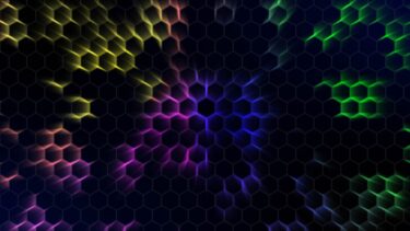 亀甲模様のサイバー風背景