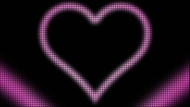 広がるドットのハート素材