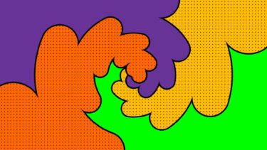 ハロウィンカラーのぐるぐるトランジション